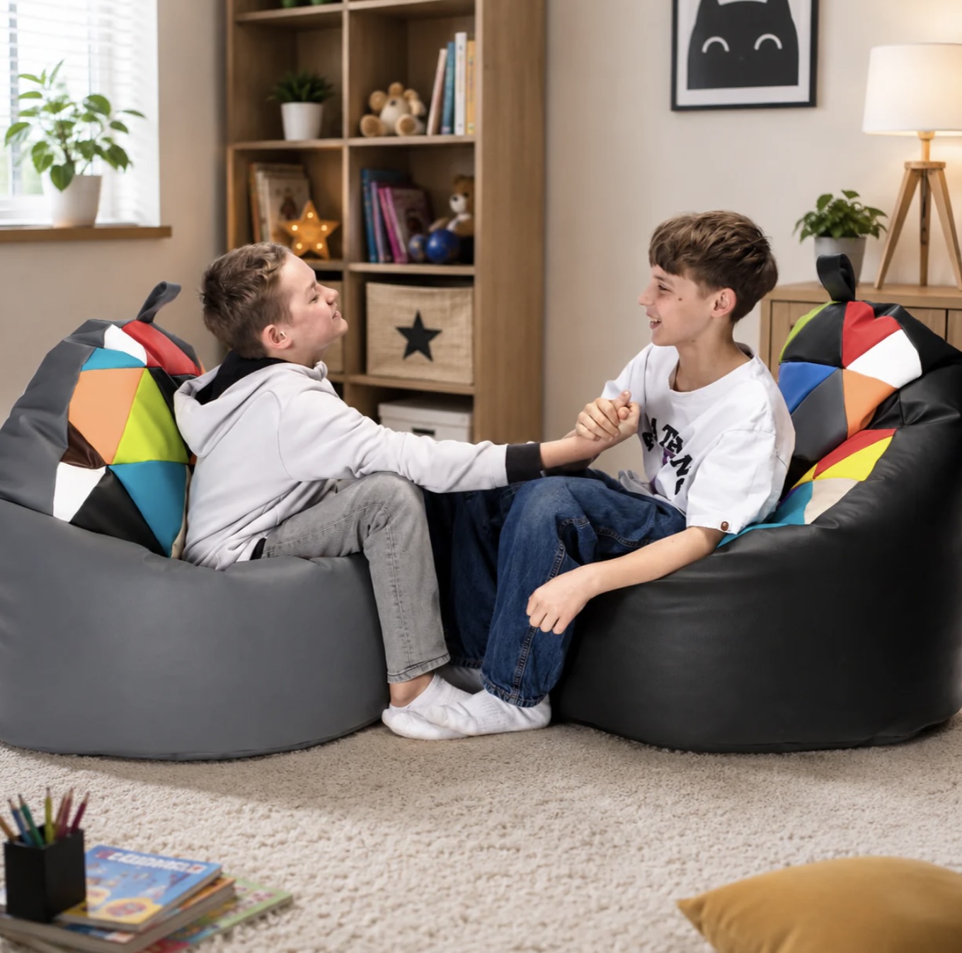 Fialový sedací vak Yoko polyester